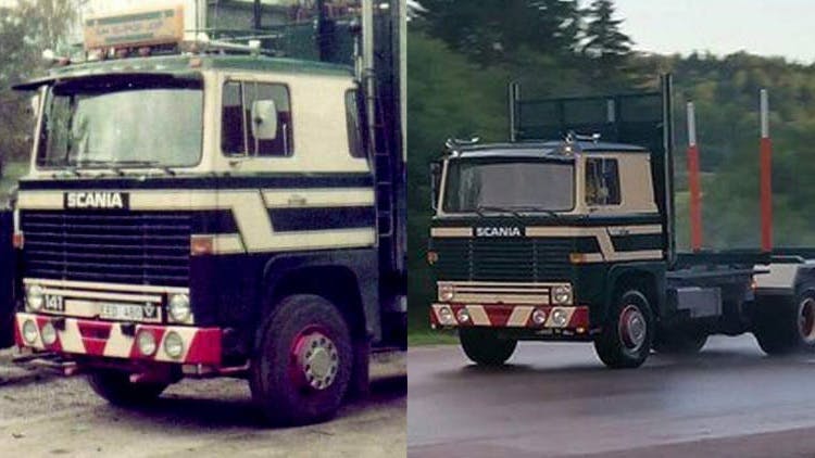 Originalet från 1980, till vänster, finns inte kvar idag. Men det gör den återskapade veteranbilen, till höger, som gjordes som en hyllning till originalet för 10 år sedan.
